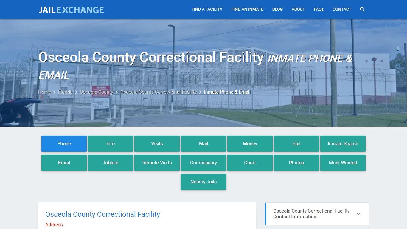 Inmate Phone - Osceola County Correctional Facility, FL - Jail Exchange