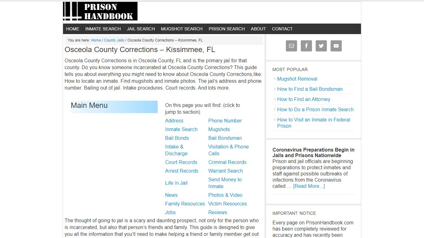 Osceola County Corrections – Kissimmee, FL